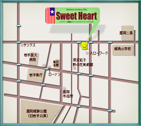 SweetHeartアクセスマップ